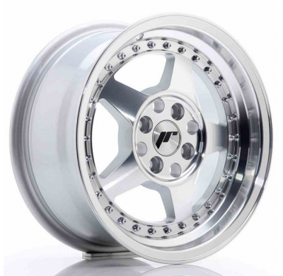 LLANTA JR Wheels JR6 15x7 ET35 4x100/114 Silver Machined Face JAPAN RACING