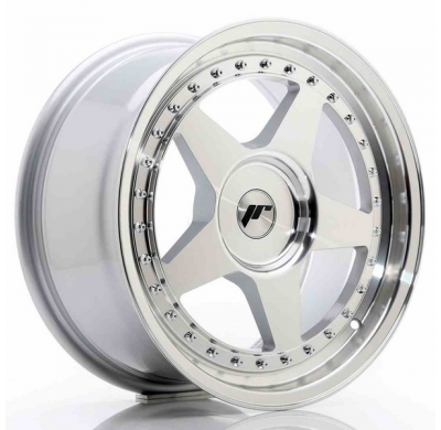 LLANTA JR Wheels JR6 17x8 ET35 BLANK Silver Machined Face JAPAN RACING