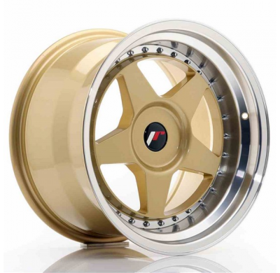 LLANTA JR Wheels JR6 17x10 ET20 BLANK Gold w/Machined Lip JAPAN RACING