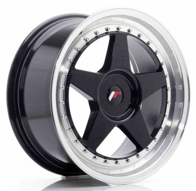 Llanta Jr Wheels Jr6 18x8,5 Et20-40 Blank Glossy Black W/Machined Lip Japan Racing