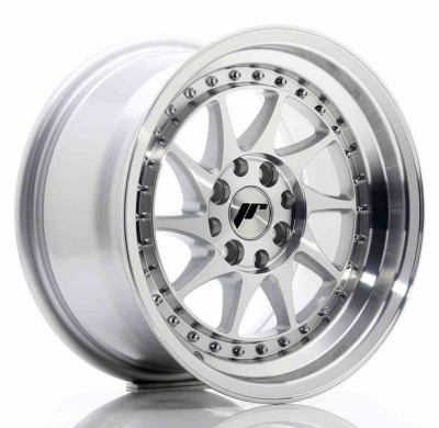 LLANTA JR Wheels JR26 15x8 ET25 4x100/108 Silver Machined Face JAPAN RACING