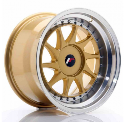 LLANTA JR Wheels JR26 17x10 ET20-25 BLANK Gold w/Machined Lip JAPAN RACING