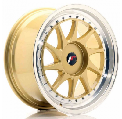 Llanta Jr Wheels Jr26 18x8,5 Et20-40 Blank Gold W/Machined Lip Japan Racing