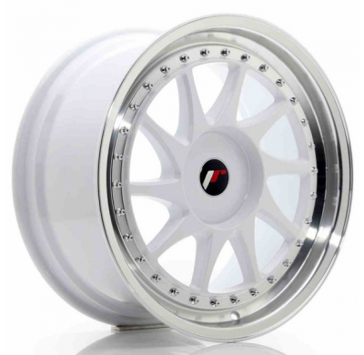 LLANTA JR Wheels JR26 18x8,5 ET20-40 BLANK White w/Machined Lip JAPAN RACING