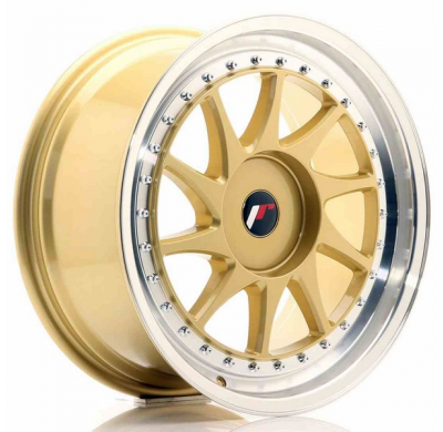LLANTA JR Wheels JR26 18x8,5 ET35-40 BLANK Gold w/Machined Lip JAPAN RACING