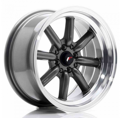 LLANTA JR Wheels JR19 16x8 ET0 4x100/114 Gun Metal JAPAN RACING