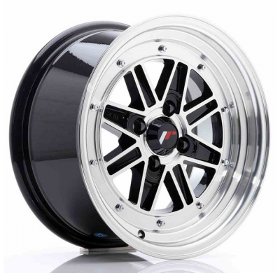 LLANTA JR Wheels JR31 15x7.5 ET20 4x100 Gloss Black Machined Face JAPAN RACING