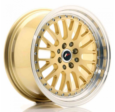 LLANTA JR Wheels JR10 17x8 ET35 4x100/114 Gold w/Machined Lip JAPAN RACING