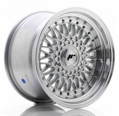 Llanta Jr Wheels Jr9 16x9 Et20 4x100/108 Silver W/Machined Lip+silver Rivets Japan Racing