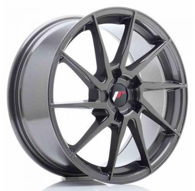 Llanta Jr Wheels Jr36 18x8 Et20-52 5h Blank Hyper Gray Japan Racing