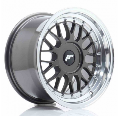 LLANTA JR Wheels JR23 16x9 ET20-35 BLANK Hyper Gray w/Machined Lip JAPAN RACING