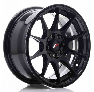 Llanta Jr Wheels Jr11 15x7 Et30 4x100/108 Glossy Black Japan Racing