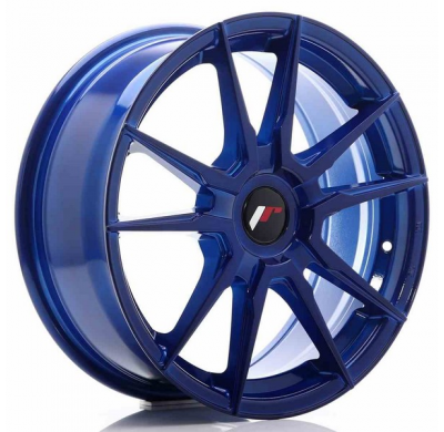 Llanta Jr Wheels Jr21 17x7 Et25-40 Blank Platinium Blue Japan Racing