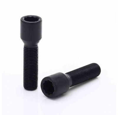 Juego De 10 Tornillos Estrella Negro 40mm 14x1,5 + Llave Japan Racing