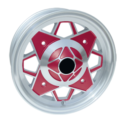 Llanta Replica Fiat  574r  Oldtimer  4,5x12  4x190  Et 25  150 Red Polished