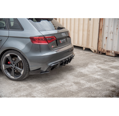Racing Durability Splitters Traseros Laterales + Flaps Audi Rs3 8v Sportback - Audi/Rs3/8v Maxton Design