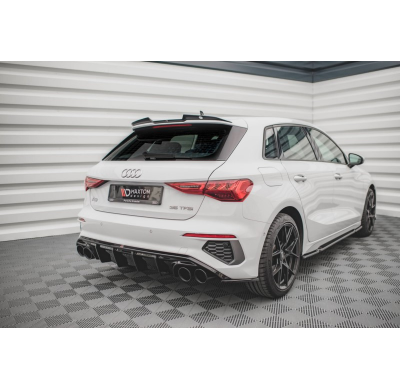 Difusor de paragolpes Trasero + Terminales de Escape Imitación Audi A3 S-Line Sportback 8Y  Año:  2020-  Maxton ABS RSG+FE