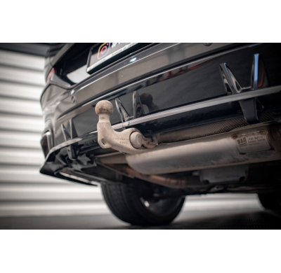 Splitter trasero central (con barras verticales) V.3 BMW X6 M-Pack G06  Año:  2019-  Maxton ABS BIG RDG+RDG