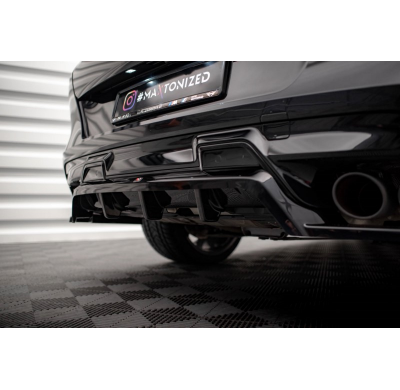 Splitter Trasero Central (con barras verticales) BMW X6 M F96  Año:  2020-  Maxton ABS BIG RDG+RDG