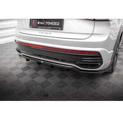 Splitter Trasero Central (con barras verticales) Volkswagen Taigo R-Line Mk1  Año:  2021-  Maxton ABS BIG RDG+RDG