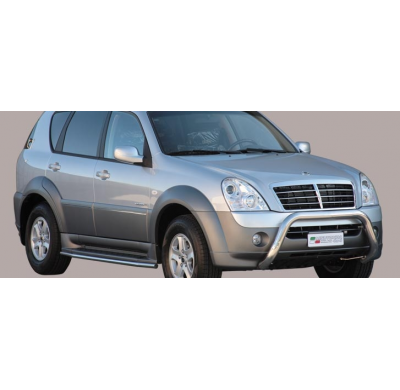 Defensa Delantera Acero Inox Ssangyong  Rexton Ii 06> Diametro 76 Homologada