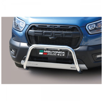 Defensa delantera acero inox FORD Transit Trail 2020> ø 63mm  Homologacion CEE - Misutonida