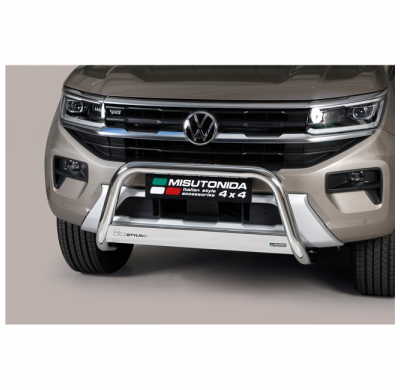 Defensa delantera Homologada CE en Acero Inoxidable VOLKSWAGEN Amarok 2023 >  ø 63 Acero Inox MISUTONIDA 4X4