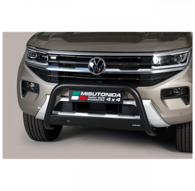 Defensa delantera Homologada CE en Acero Inoxidable VOLKSWAGEN Amarok 2023 >  ø 63 Acero Inox con Recubrimiento en polvo negro M