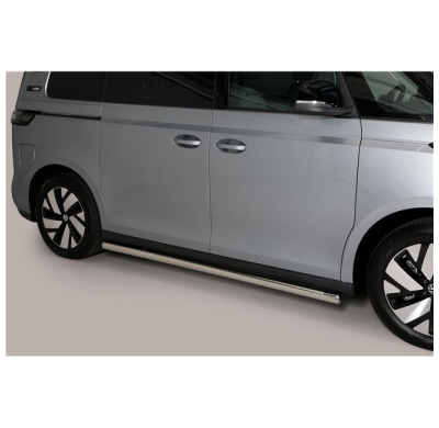 Estriberas laterales en acero inoxidable con tapas soldadas en acero inoxidable VOLKSWAGEN Id.Buzz 2023 >  Ø 63 Acero Inox MISUT