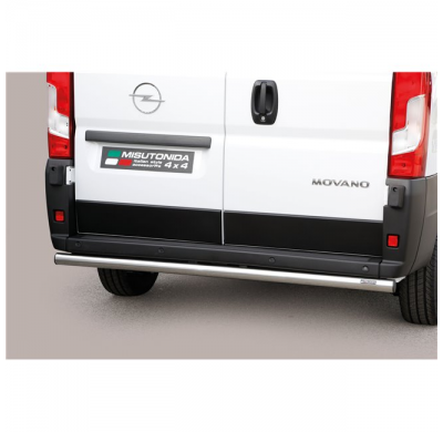 Protección Trasera Completa en Acero Inoxidable OPEL Movano 2022 > L1 Ø 63 Acero Inox MISUTONIDA 4X4