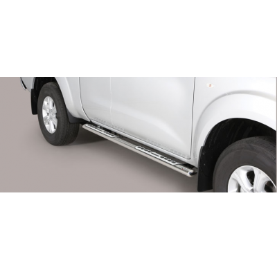 Estriberas Laterales Ovaladas Acero Inox Nissan Np 300 Navara K.C. 16>   Misutonida Italia