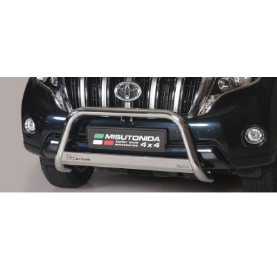 Defensa Delantera Acero Inox Homologacion Ec Toyota Land Cruiser 150 14> (Suitable With Camera and Can Be Fitted With Park Senso