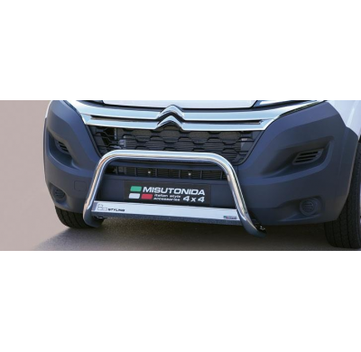 Defensa Delantera Acero Inox Citroen Jumper 14> - Diametro 63mm - Homologacion Ce
