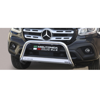 Defensa Delantera Acero Inox Mercedes X Class ø 63 Homologada 2017>  - Misutonida Italia