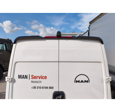 Aleron de techo V.1 Dos puertas traseras Volkswagen Crafter Mk2 Techo alto H2 / MAN TGE Techo alto H2 (2017-) Motordrome