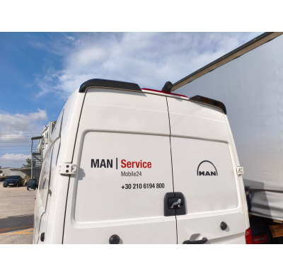 Aleron de techo V.2 Dos puertas traseras Volkswagen Crafter Mk2 Techo alto H2 / MAN TGE Techo alto H2 (2017-) Motordrome