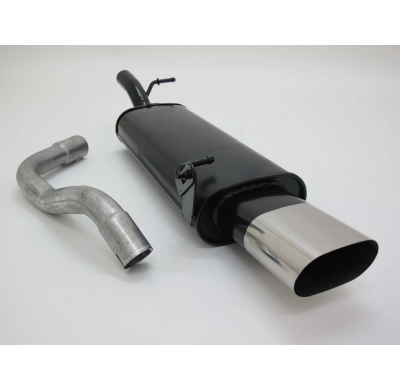 Escape trasero deportivo acero Seat Leon 1M 1.4 / 1.6 / 1.8 / 1.8T / 2.0 / 1.9 TDI  except 4x4 Bordes afilados de 75 x 135 m