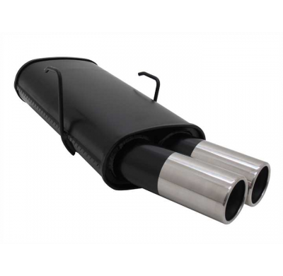 Escape Deportivo 2 X 76mm M-Design - 106 Typ:1a/1c/1 1.0 / 1.1 / 1.3 / 1.4 / 1.6 / 1.4d Bj. 1991 - 1999 - Recorte Paragolpes Mod