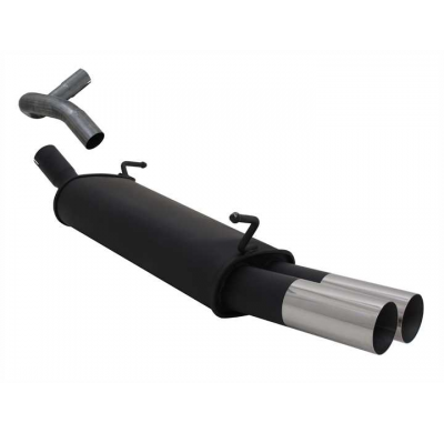 Escape Deportivo 2 X 76mm Rl-Design - Seat Ibiza  Typ:6l 1.2 12v / 1.4 16v / 1.9 Tdi 100 - 130 Ps Bj. 2002 - 2008