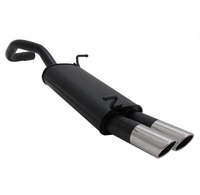 Escape Deportivo 2 X 76mm Sr-Design - Seat Ibiza  Typ:6l 1.2 12v / 1.4 16v / 1.9 Tdi 100 - 130 Ps Bj. 2002 - 2008