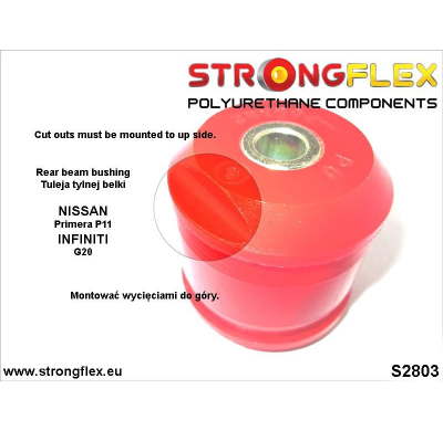 SILENTBLOCK Nissan Primera Wp11 98-02 KIT DE CASQUILLO DE MONTAJE DE VIGA TRASERA STRONGFLEX 2 Unidades