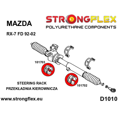 SILENTBLOCK Mazda Rx-7 Rx-7 Fd 92-02 BUJE DE CREMALLERA DE DIRECCIÓN STRONGFLEX SPORT