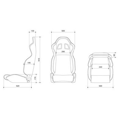 Asiento Sparco R100 Negro Azul