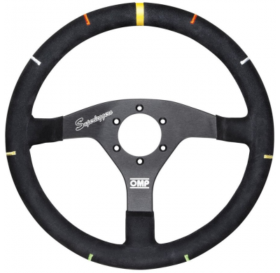 VOLANTE OMP RECCE ANTE 350MM  NEGRO + ANGULO DE GIRO