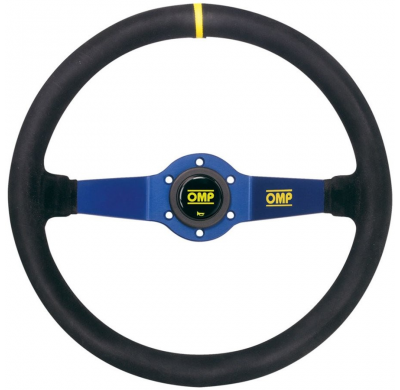 VOLANTE OMP RALLY ANTE 350MM NEGRO 2 BRAZOS AZULES