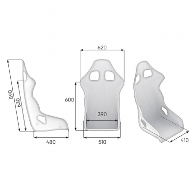 ASIENTO RACING OMP FIRST-R FIA 8855-1999 NEGRO