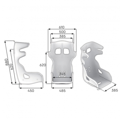 ASIENTO RACING OMP HTE EVO OFFROAD NEGRO