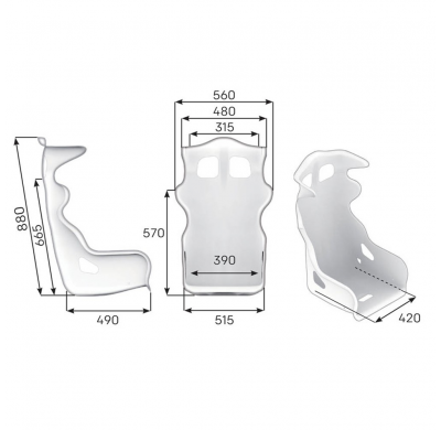 ASIENTO RACING OMP HTE FIA 8855-1999 NEGRO