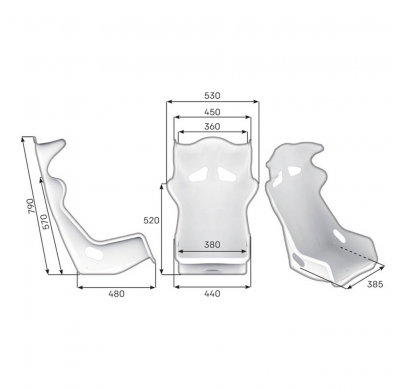 ASIENTO RACING OMP PROTOTIPO FIA 8855-1999 NEGRO