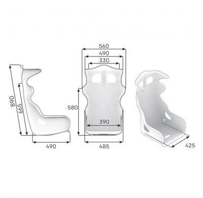 ASIENTO RACING OMP HTE CARBONO XL FIA 8855-1999 NEGRO